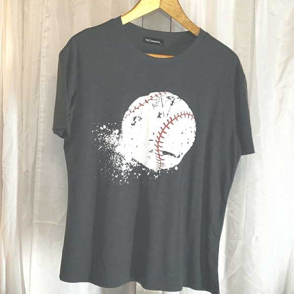 Baseball/ softball dk gray tee sz xl - Picture 1 of 3